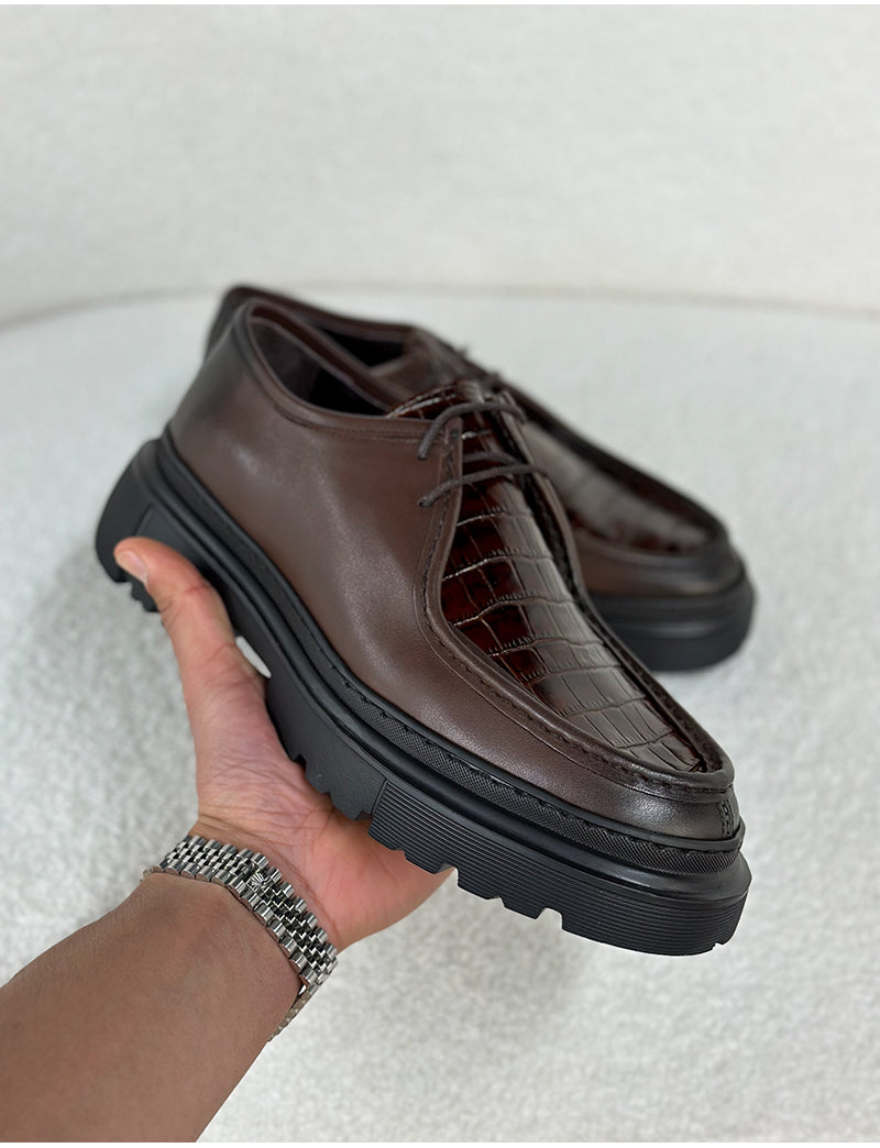 Mocassins en cuir à semelles épaisses