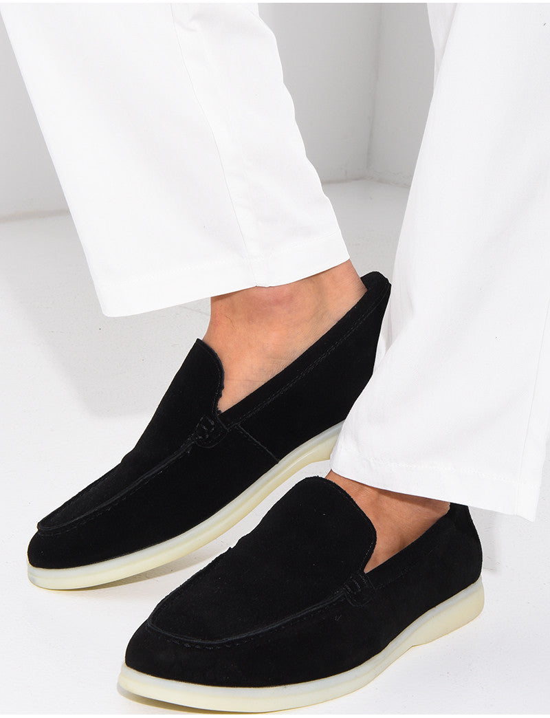 Mocassins en suédine