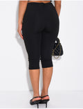 Legging style capri en tissu stretch