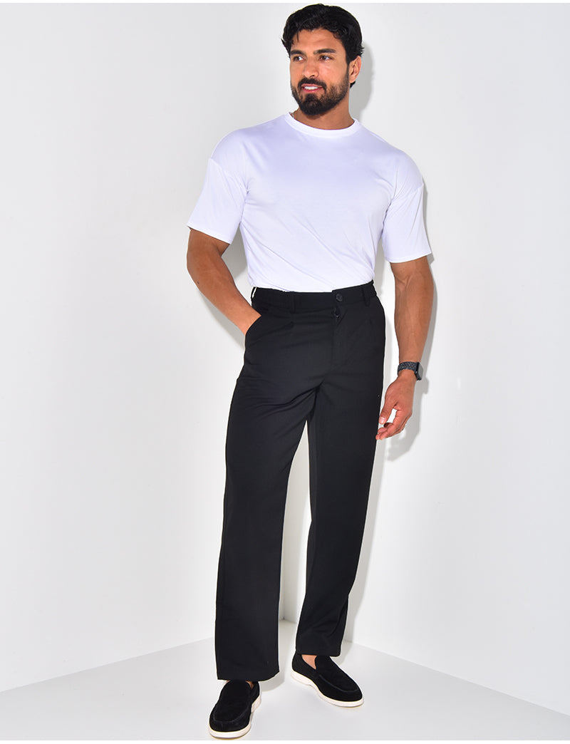 Pantalon à ceinture élastique