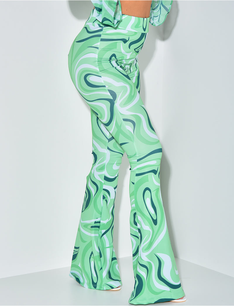 Pantalon à motif patte d'eph