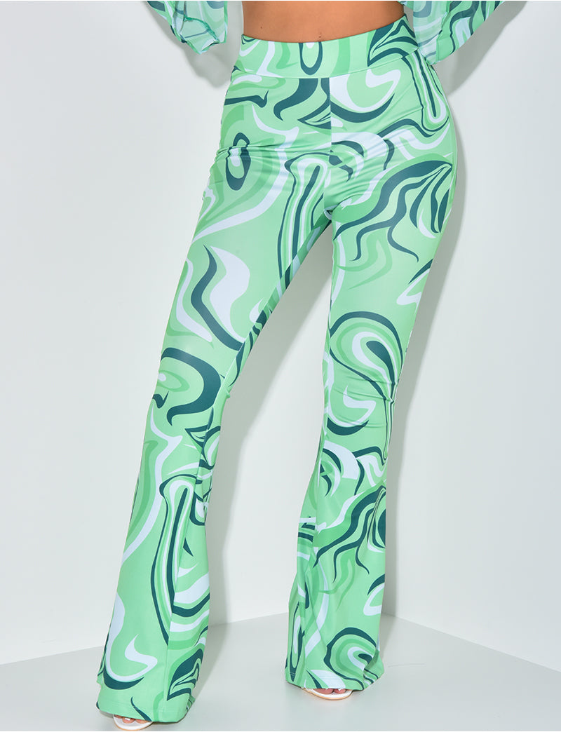 Pantalon à motif patte d'eph