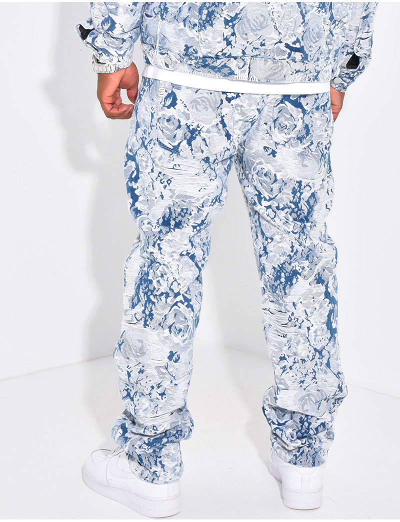 Pantalon à motifs