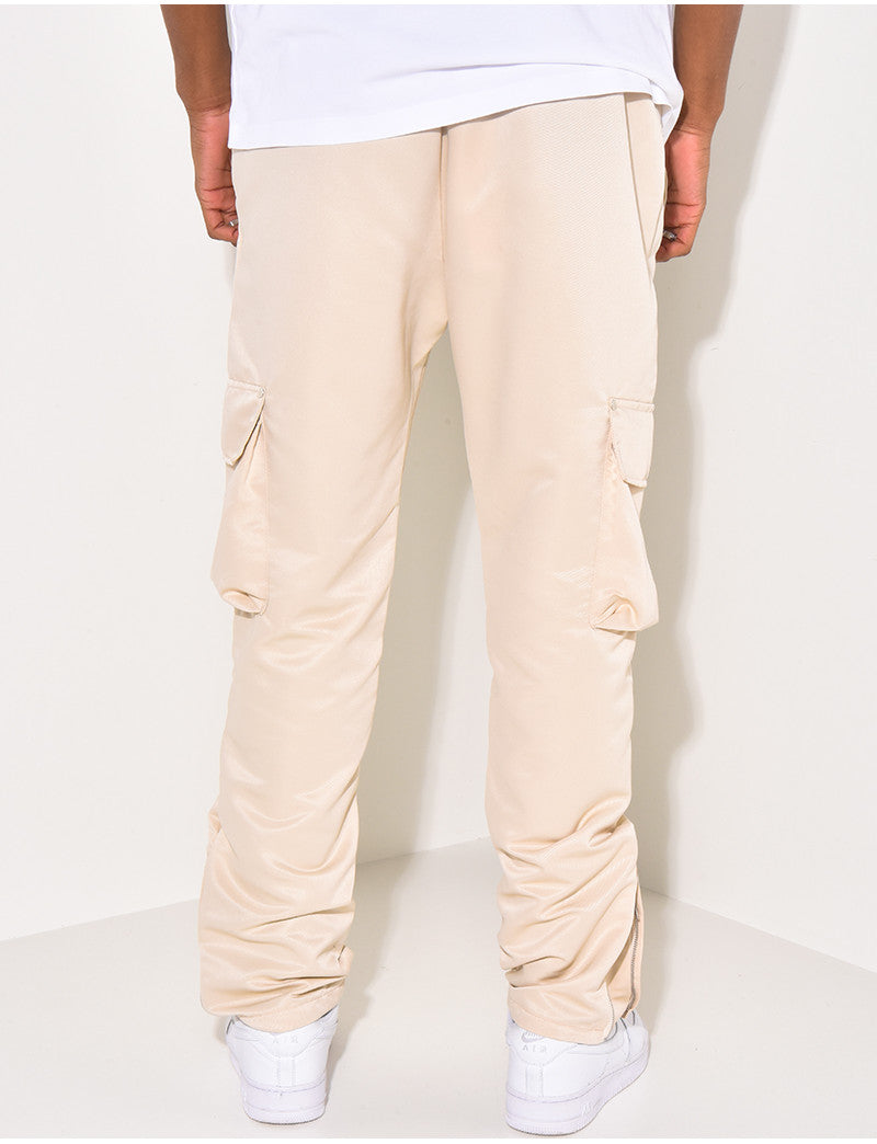 Pantalon à poches zip aux chevilles