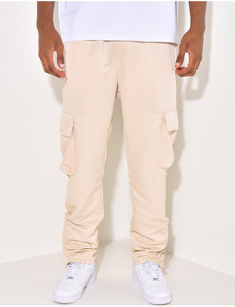 Pantalon à poches zip aux chevilles