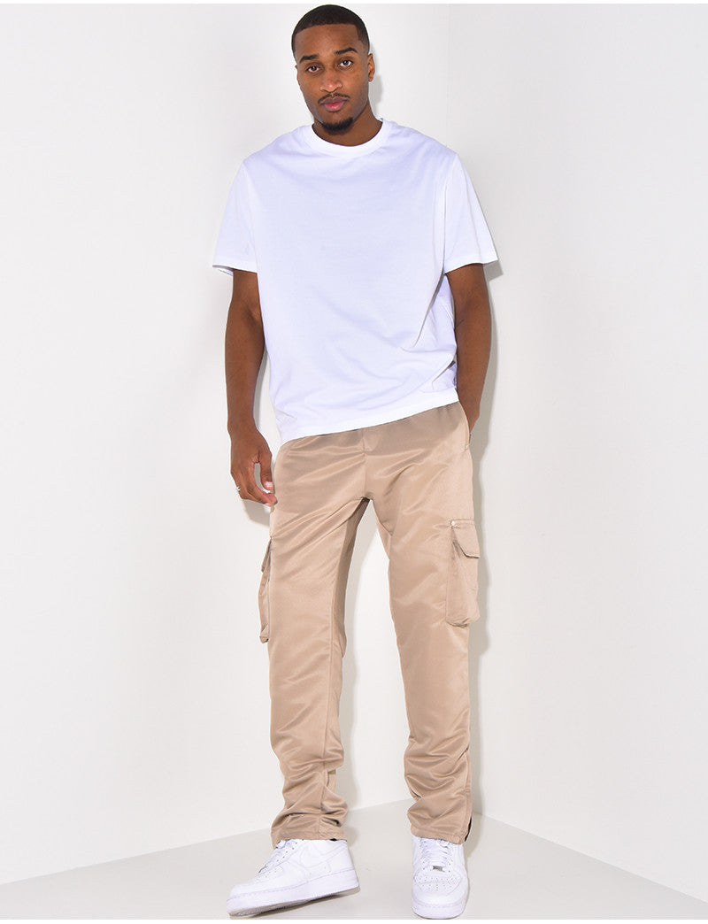 Pantalon à poches zip aux chevilles