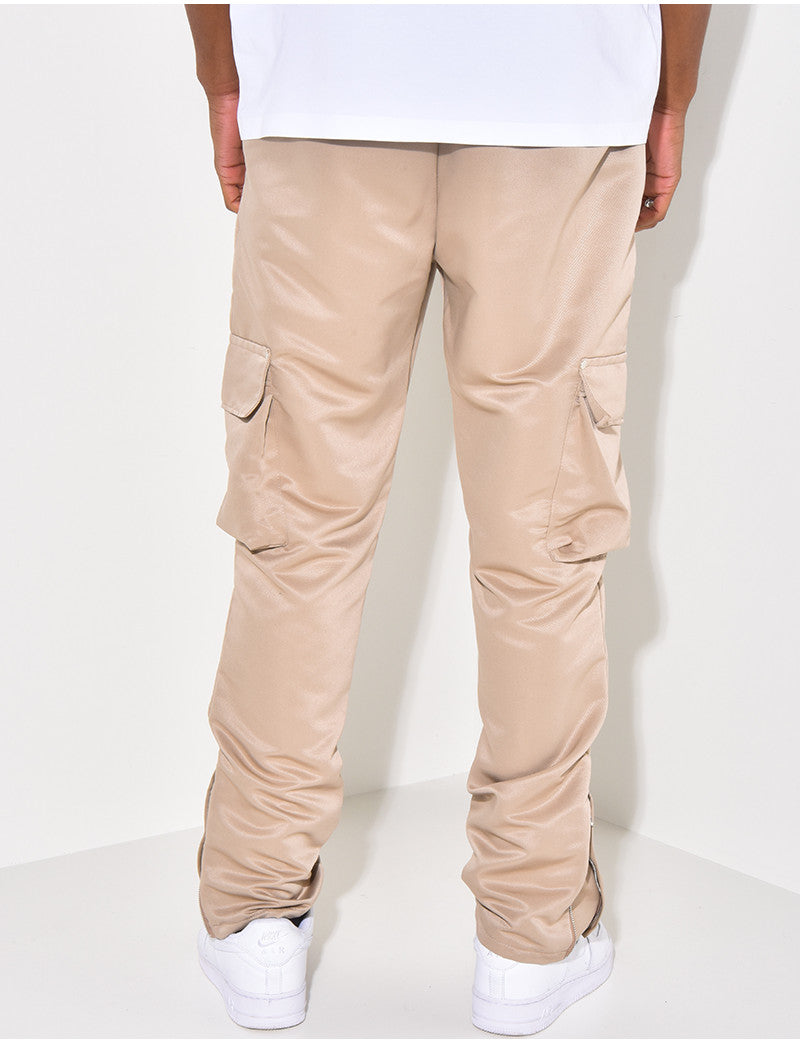 Pantalon à poches zip aux chevilles