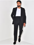 Pantalon à rayures texturé