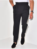 Pantalon à rayures texturé