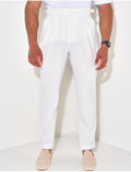 Pantalon à rayures texturé