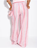 Pantalon ample à motif rayé
