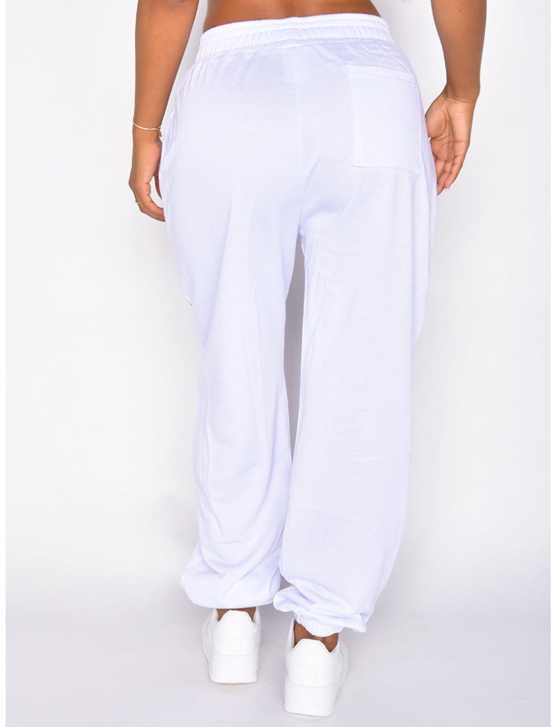Pantalon "Badgirls" motif mi-ange mi-démon