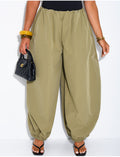 Pantalon bouffant en tissu parachute