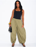 Pantalon bouffant en tissu parachute
