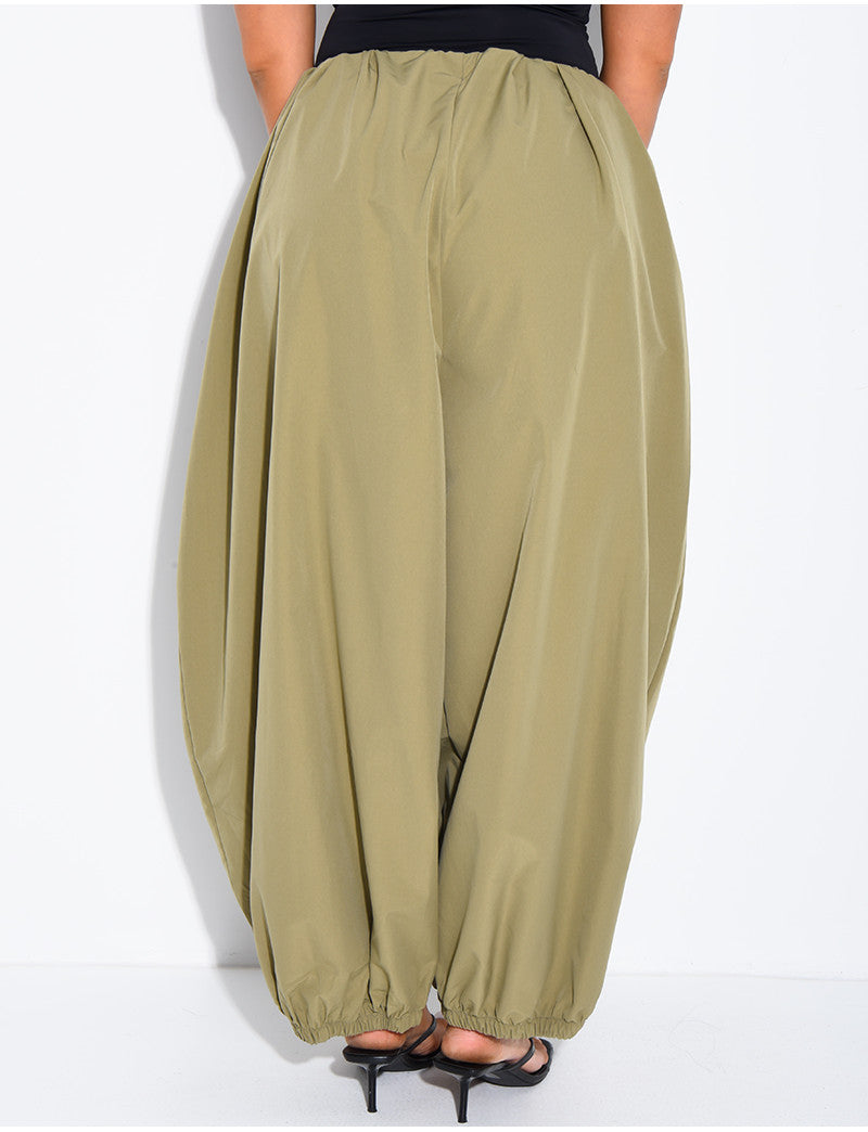 Pantalon bouffant en tissu parachute