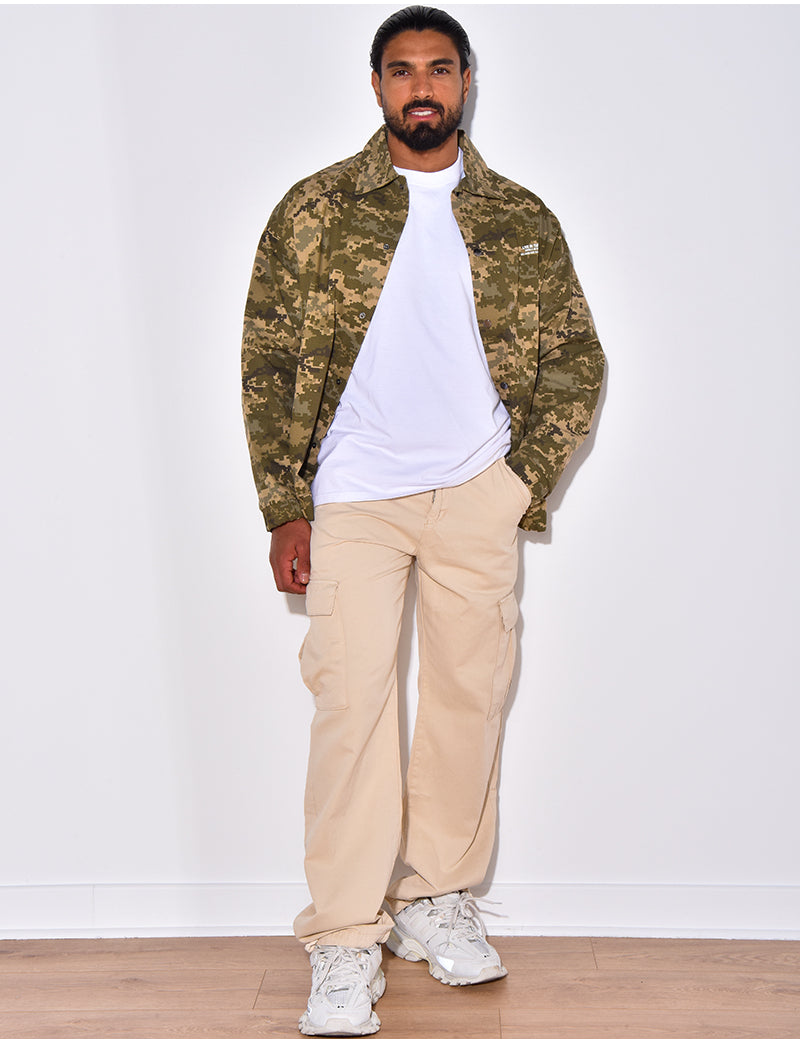 Pantalon cargo coupe droite