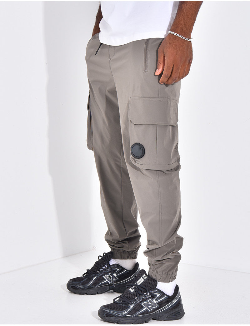 Pantalon cargo fin