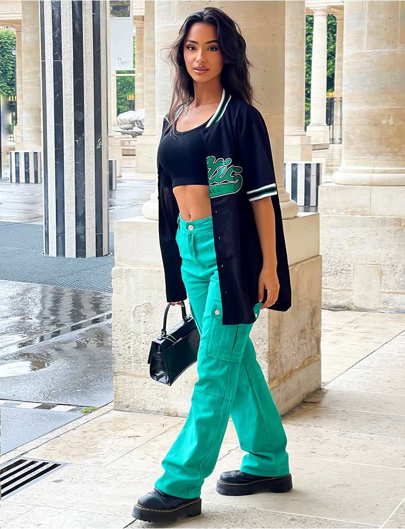 Pantalon cargo large à poches