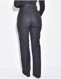 Pantalon coupe droite effet huilé
