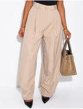 Pantalon de tailleur bouffant à boutons aux chevilles