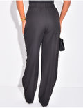 Pantalon de tailleur à boutons aux chevilles