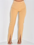 Pantalon de tailleur coupe droite à fente