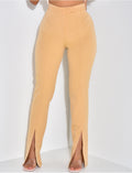 Pantalon de tailleur coupe droite à fente