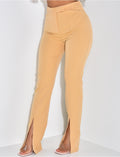 Pantalon de tailleur coupe droite à fente