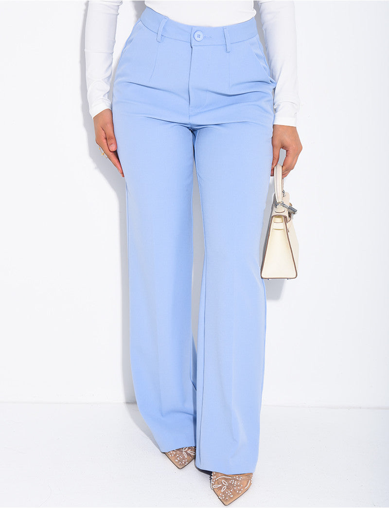 Pantalon de tailleur coupe droite