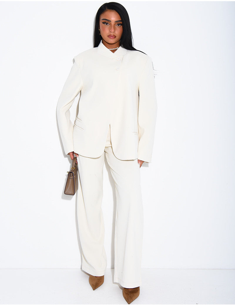 Pantalon de tailleur coupe droite
