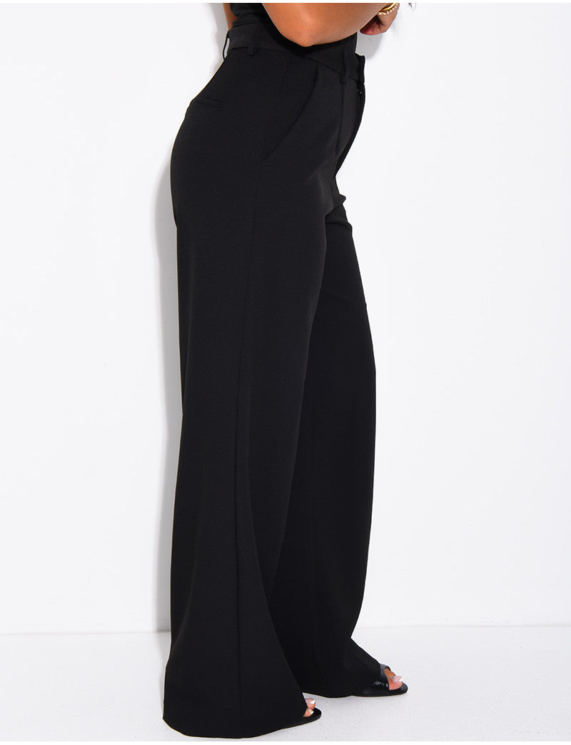 Pantalon de tailleur coupe droite