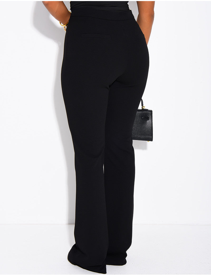 Pantalon de tailleur coupe droite