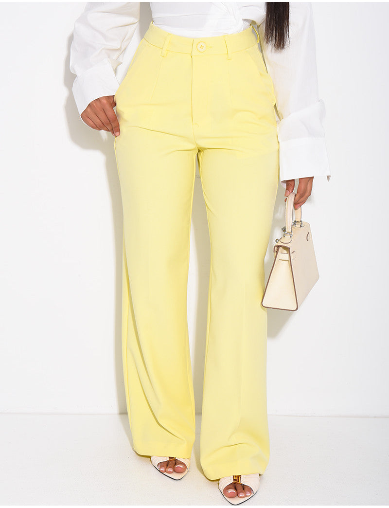 Pantalon de tailleur coupe droite