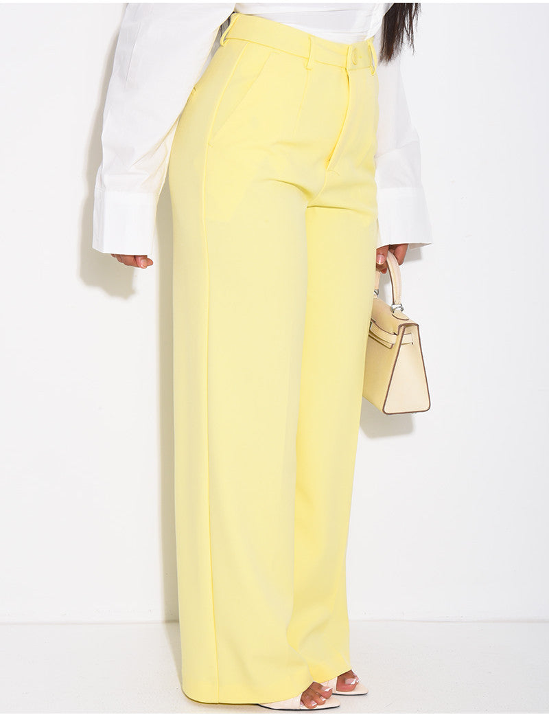 Pantalon de tailleur coupe droite