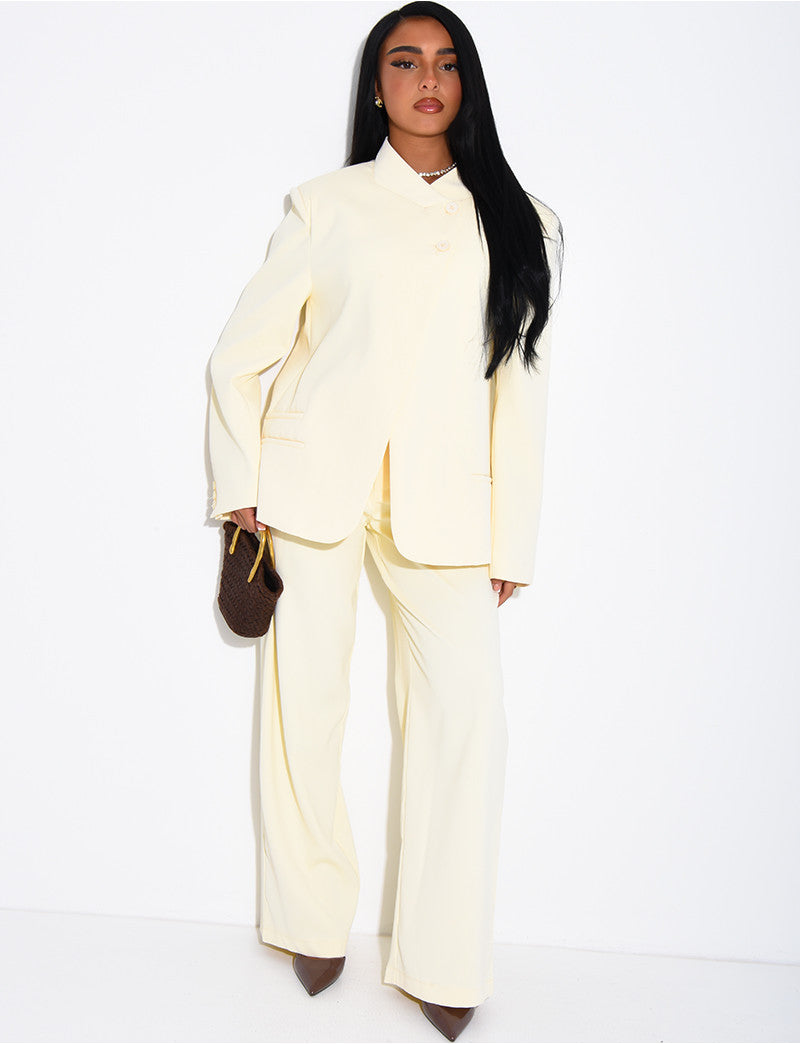 Pantalon de tailleur coupe droite