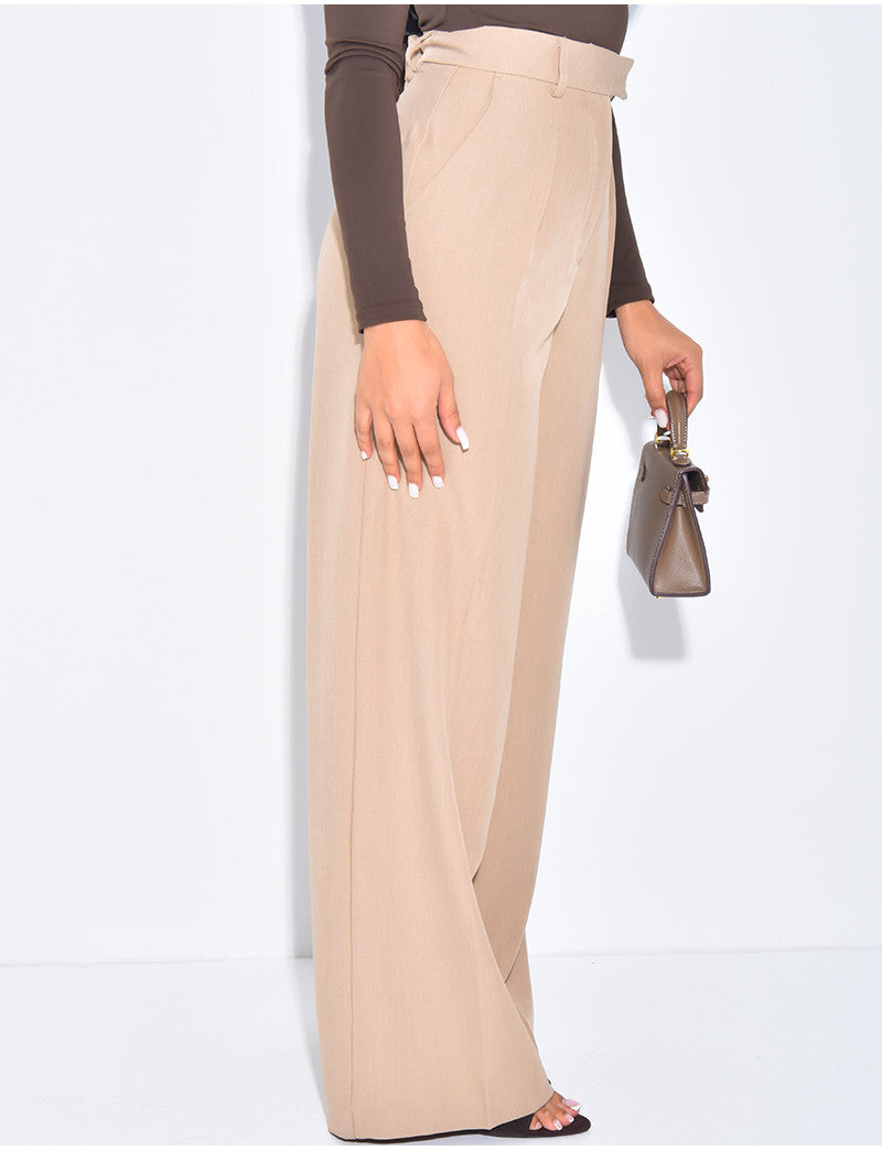 Pantalon de tailleur coupe large