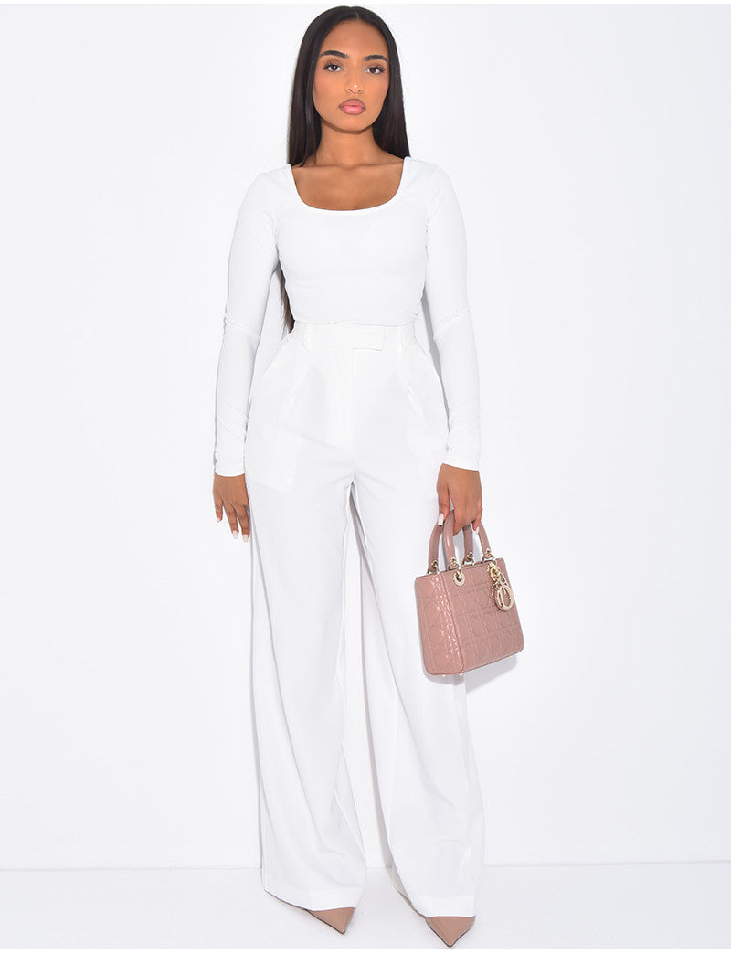 Pantalon de tailleur coupe large