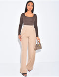 Pantalon de tailleur coupe large