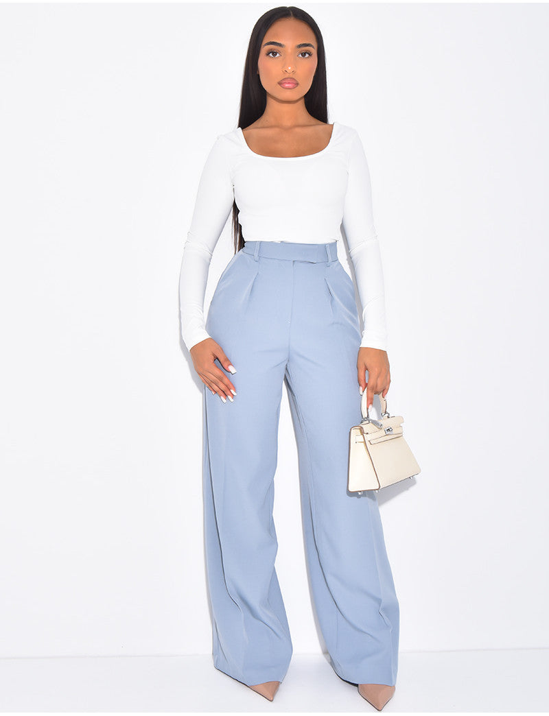Pantalon de tailleur coupe large