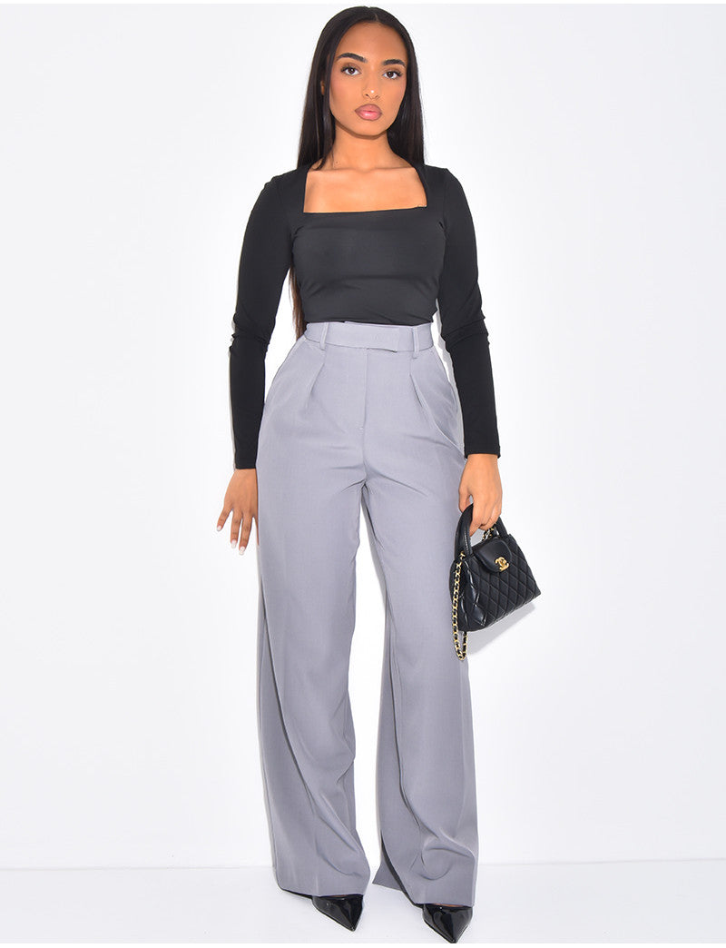 Pantalon de tailleur coupe large