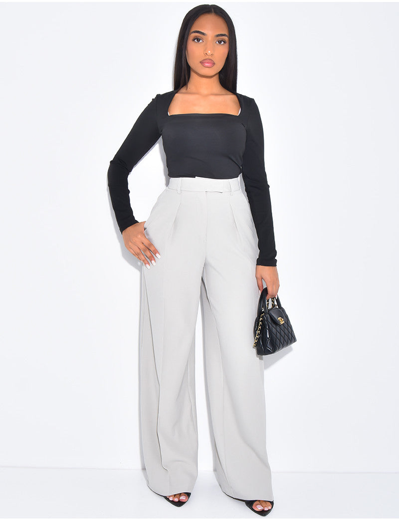 Pantalon de tailleur coupe large