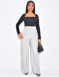 Pantalon de tailleur coupe large