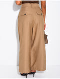 Pantalon de tailleur 7/8 en tissu texturé