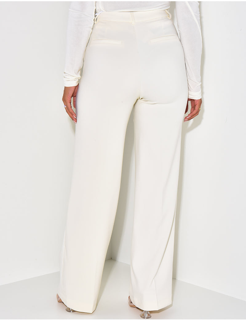 Pantalon de tailleur coupe droite