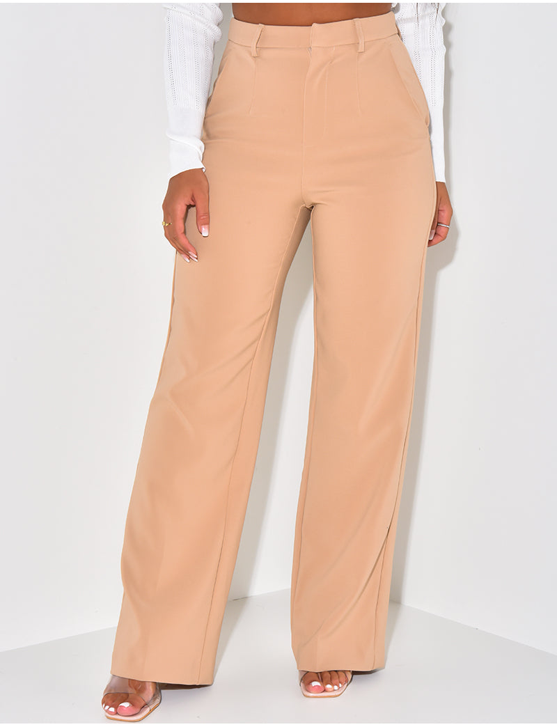 Pantalon de tailleur coupe droite