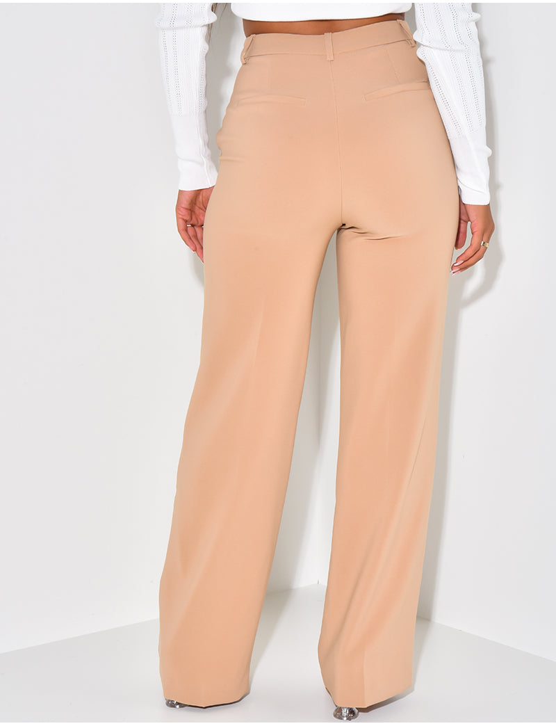 Pantalon de tailleur coupe droite
