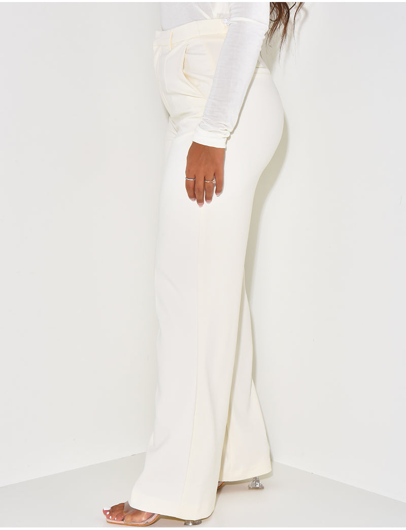 Pantalon de tailleur coupe droite