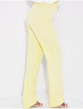 Pantalon de tailleur taille haute coupe droite