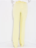 Pantalon de tailleur taille haute coupe droite