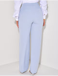 Pantalon de tailleur taille haute coupe large
